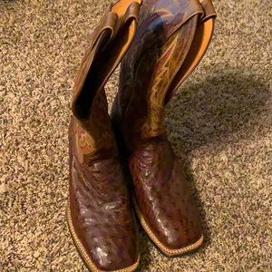 Ariat full quill ostrich boots men’s size 10